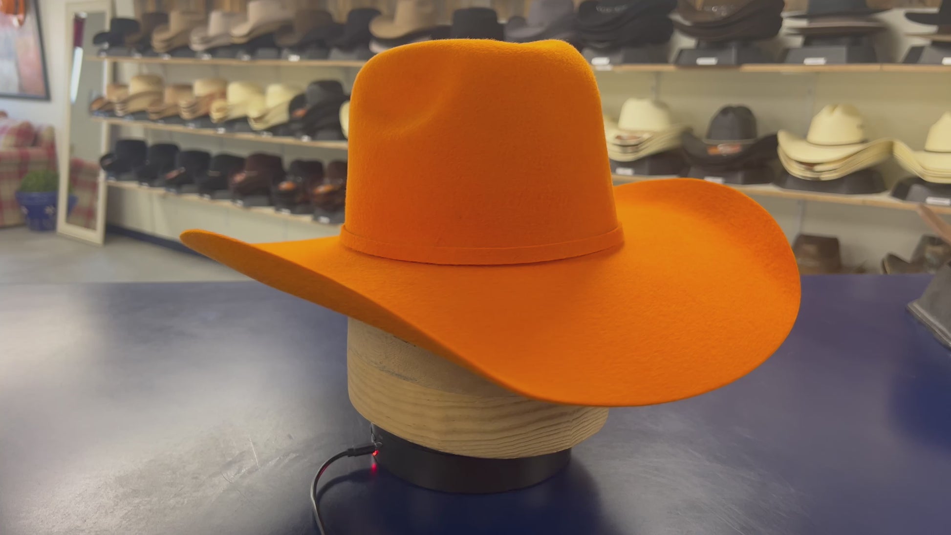 American Orange Wool Cashmere Rodeo Hat – Comfortable and Durable Western Hat for All-Day Wear