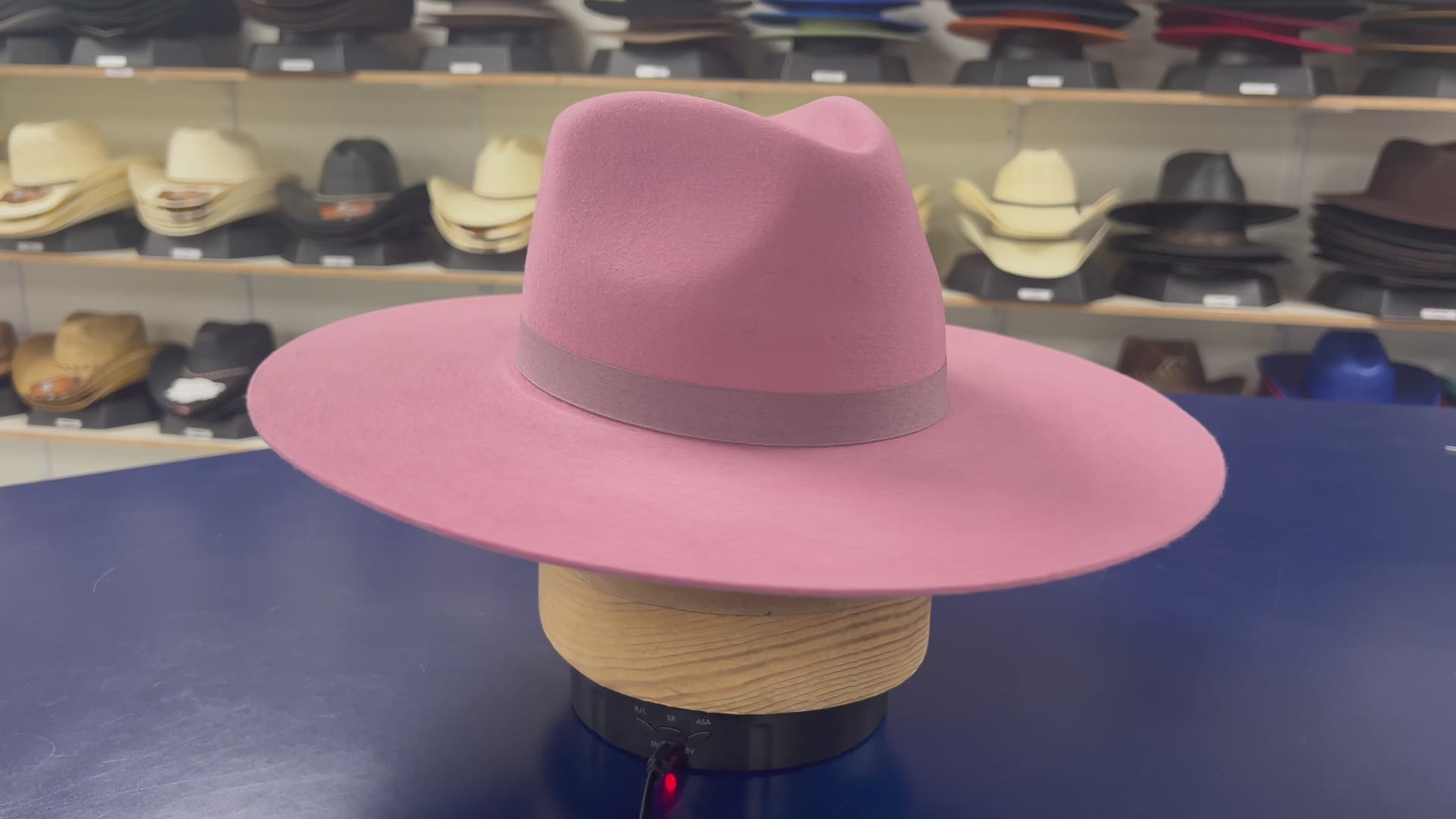 Premium Mauve wool cashmere Western hat, designed for comfort and durability