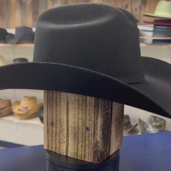 Timeless Black wool cashmere Western hat, perfect for a bold cowboy look