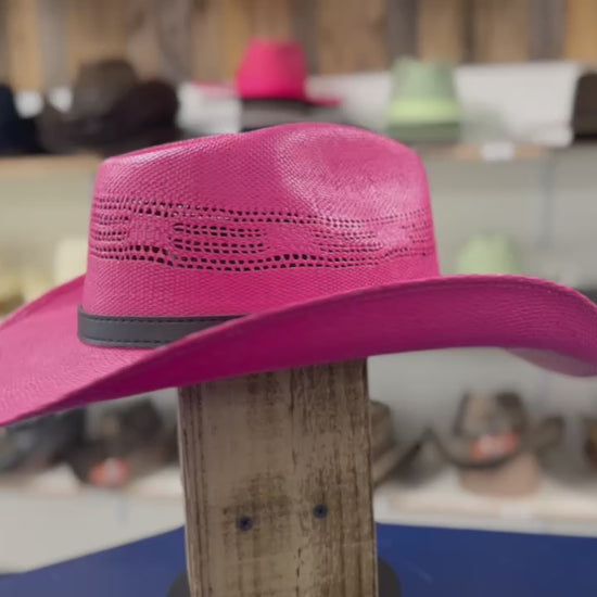 Cabo Hot Pink Rodeo Hat – Stylish Straw Cowboy Hat for Country Concerts & Fashion