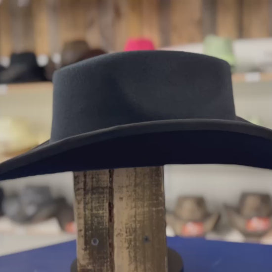 Black Cotton cowboy hat – Durango Western hat, ideal for rodeo events, country concerts, and outdoor ranch work