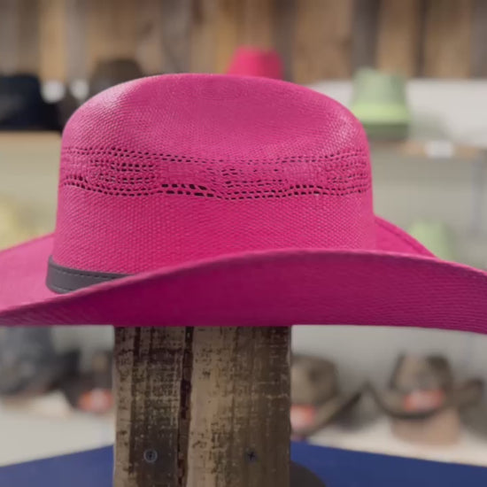 Women’s Pink Western Hat – Justin Bangora Straw Cowboy Hat for Fashion & Fun