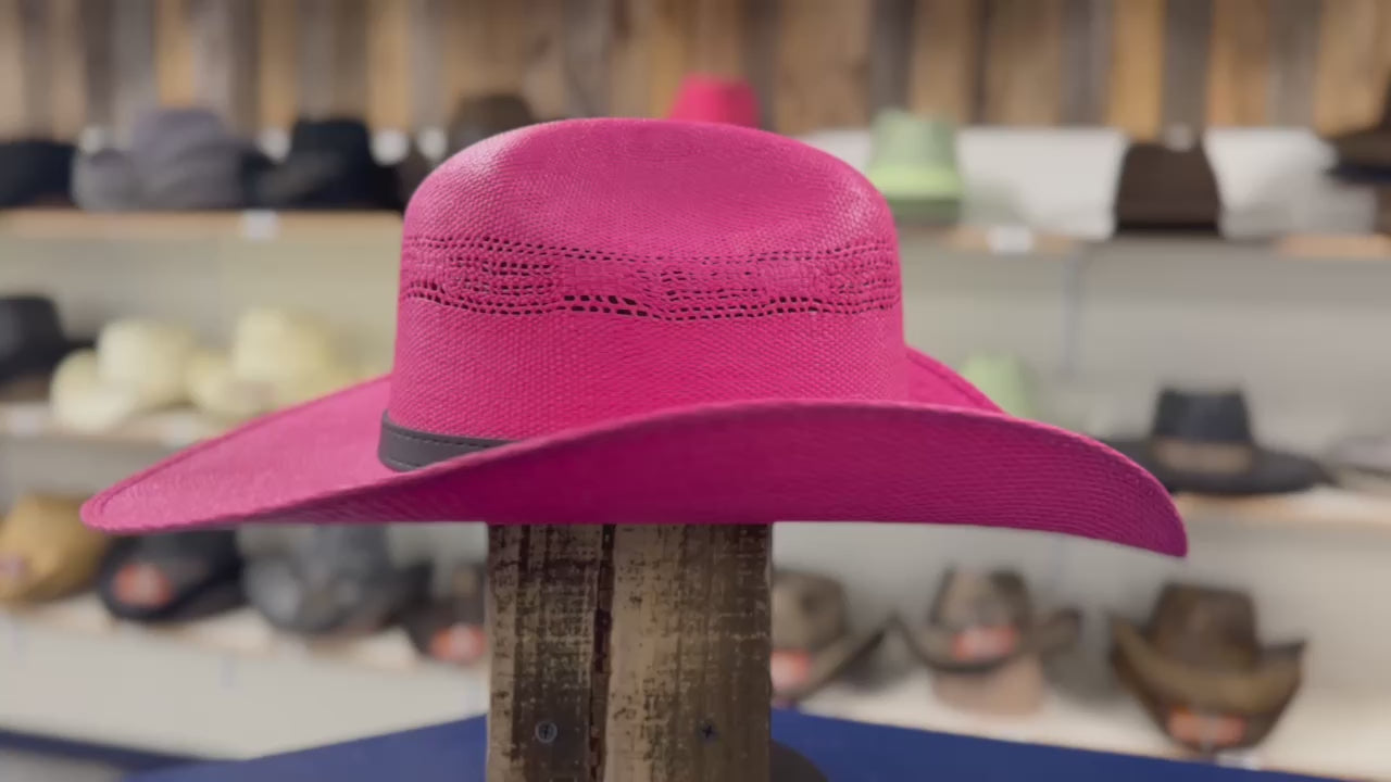 Women’s Pink Western Hat – Justin Bangora Straw Cowboy Hat for Fashion & Fun