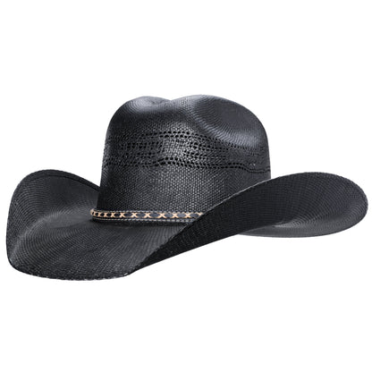 Black Colt Ford style straw cowboy hat.