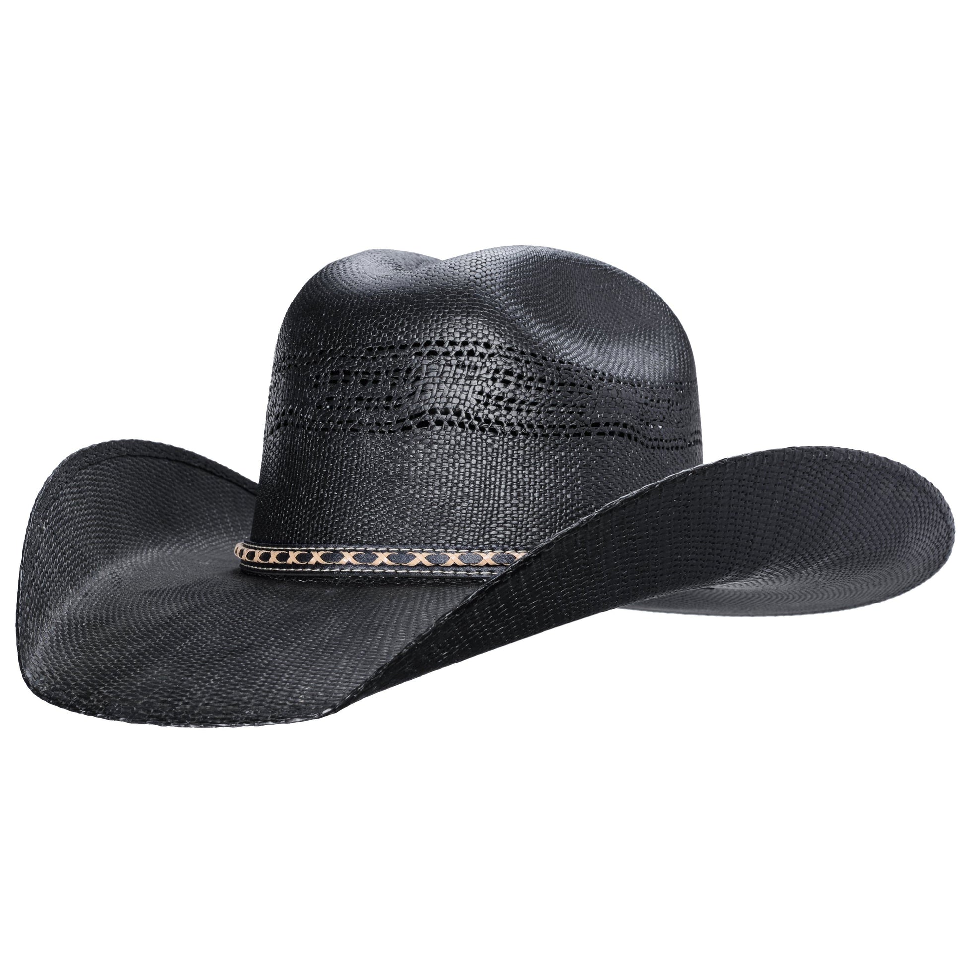 Colt Black Straw Bangora Cowboy Hat - Justin Series Extra Large Fits 7-5/8 to 7-3/4