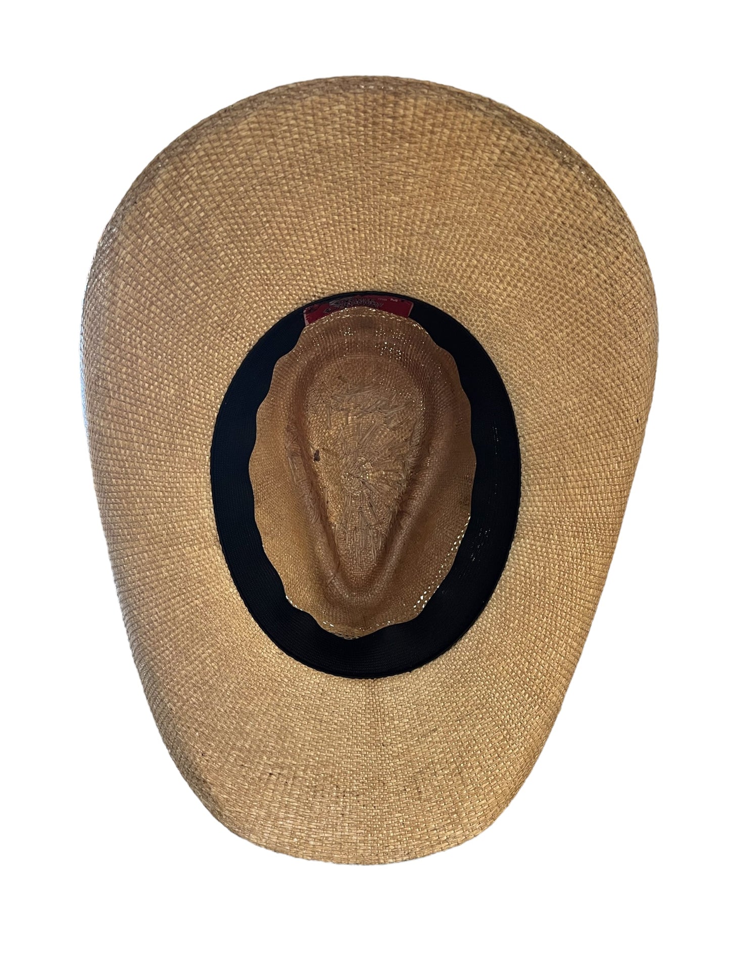 Our straw hat has a 3-3/4 inch brim and 4 inch  inch crown