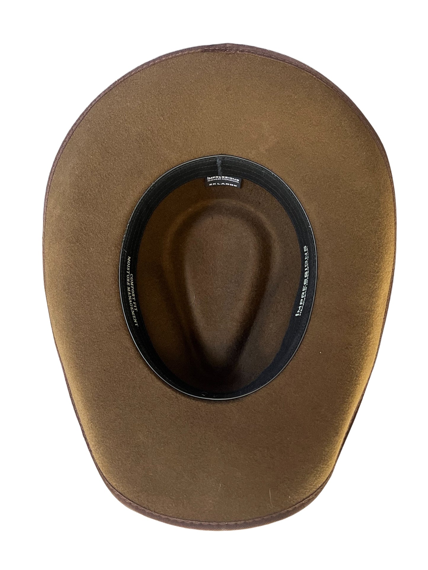 Brown semi crusher cashmere western hat