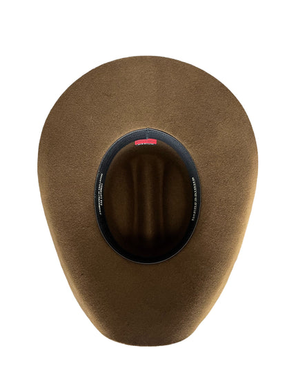 Yellowstone brown cowboy hat with embossed sweatband