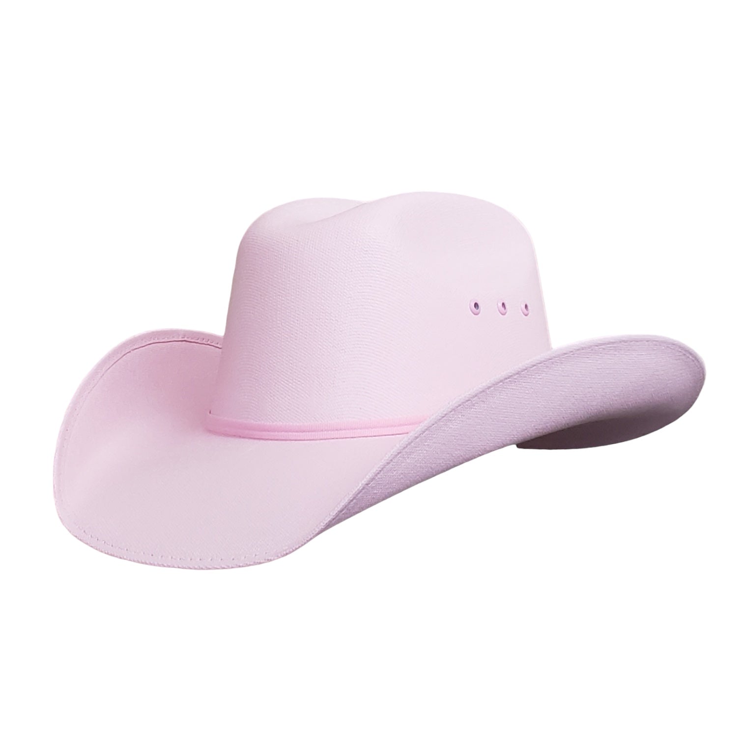 Pink Straw Canvas Cowgirl Hat – Lightweight & Durable Western Hat for Rodeo & Ranch